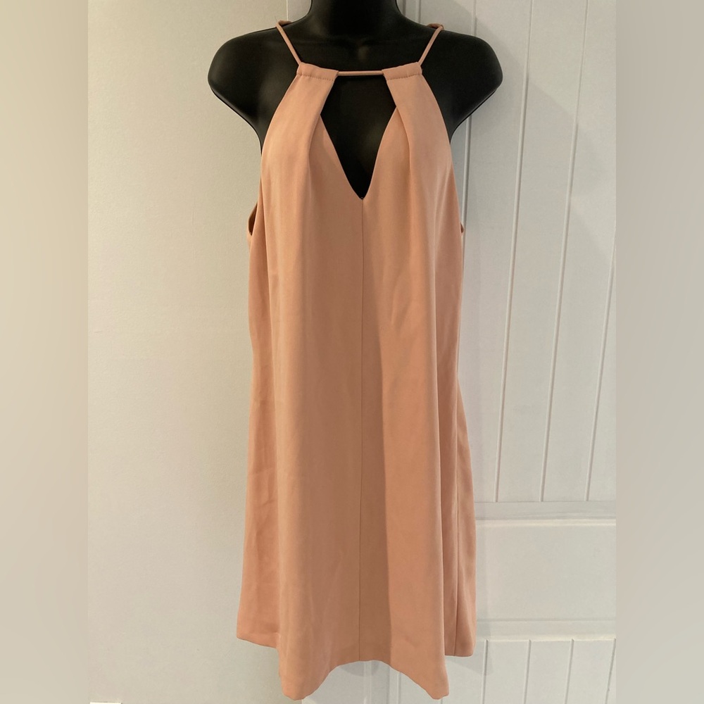 ZARA Peach Colored Midi Dress M